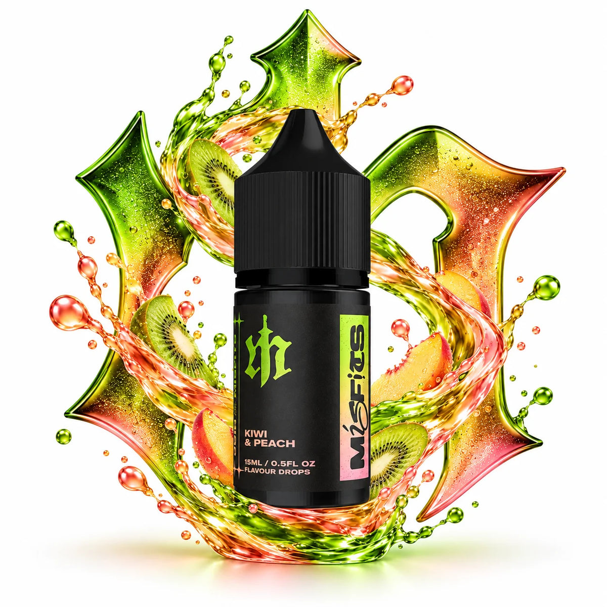 Misfits Kiwi Peach Longfill Nic Salt Combo