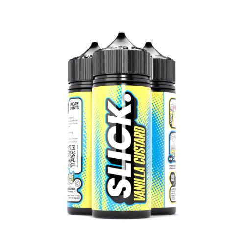 NCV Slick Vanilla Custard Longfill e-liquid bottle - 120ml DIY vape juice concentrate with rich creamy vanilla custard flavor