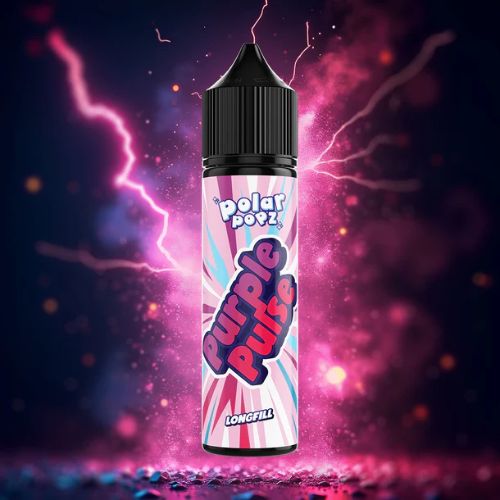 Purple Pulse nic salt longfill - Polar Popz cranberry grape ice e-liquid South Africa