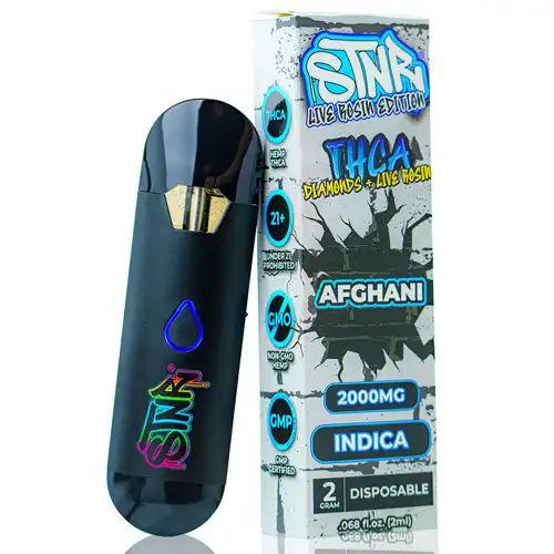 STNR Afghani 2g Live Rosin & Diamonds Disposable Vapes | Skyline Smoke Shop