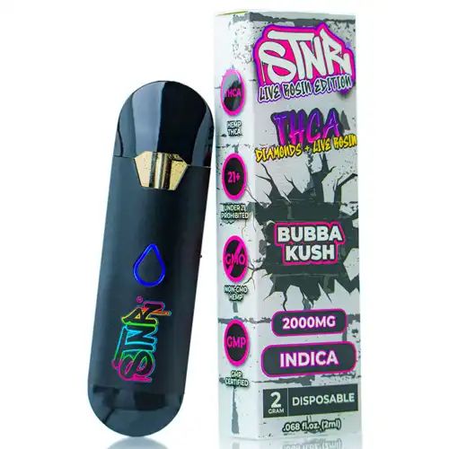 STNR Bubba Kush 2g Live Rosin & Diamonds Disposable Vapes | Skyline Smoke Shop