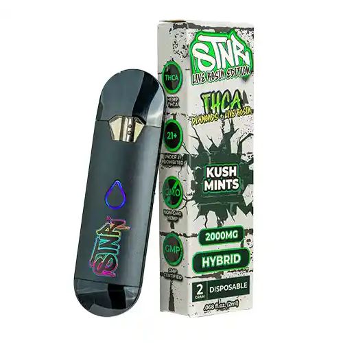 STNR Kush Mints 2g Live Rosin & Diamonds Disposable Vapes | Skyline Smoke Shop