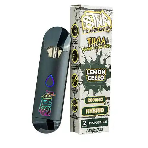 STNR Lemoncello 2g Live Rosin & Diamonds Disposable Vapes | Skyline Smoke Shop