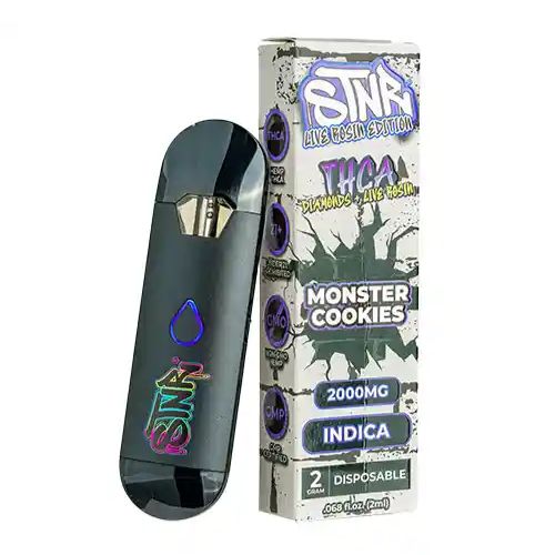 STNR Monster Cookies 2g Live Rosin & Diamonds Disposable Vapes | Skyline Smoke Shop
