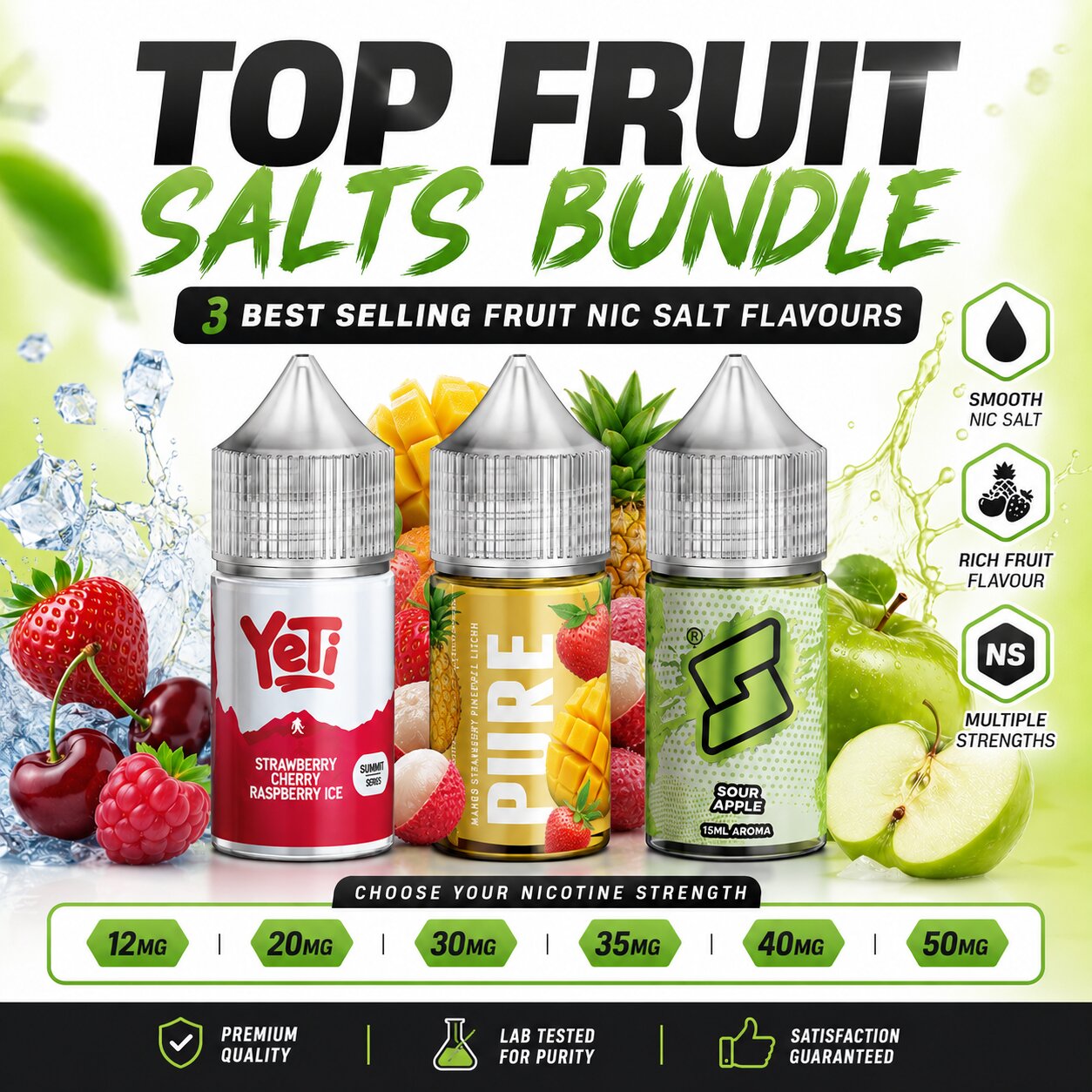 Top Dessert Nic Salt Bundle β Cloud Flavour Labs Cinnies, TKO Blue Milk & Misfits Biscoff Cheesecake Longfill