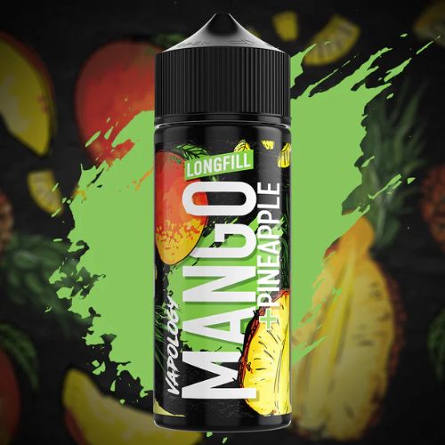 Vapology Mango Pineapple Longfill 30ml aroma bottle - premium DIY e-liquid with tropical mango and vibrant pineapple ice flavor
