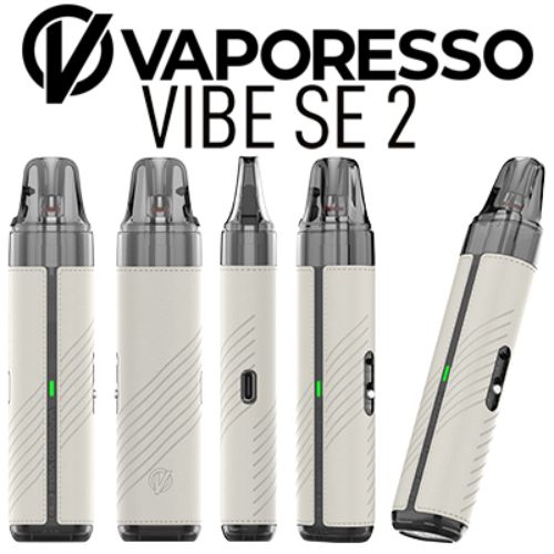 Vaporesso Vibe SE 2 Pod Kit | Compact Vape Device | White Leather