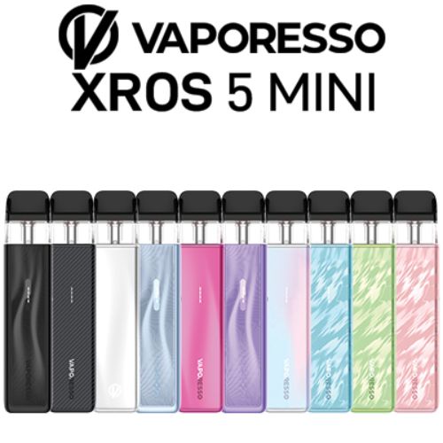 Vaporesso XROS 5 Mini Pod Kit compact vaping device with 1500mAh battery