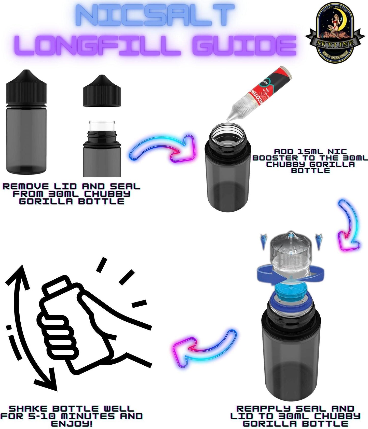 GBOM Shots Fired Peach Apricot Longfill Nic Salt/MTL Combo | GBOM | Skyline Smoke Company | South Africa