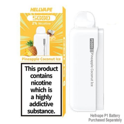 Hellvape Pineapple Coconut Ice 5000 puff Disposable Pod | Hellvape | Skyline Smoke Company | South Africa