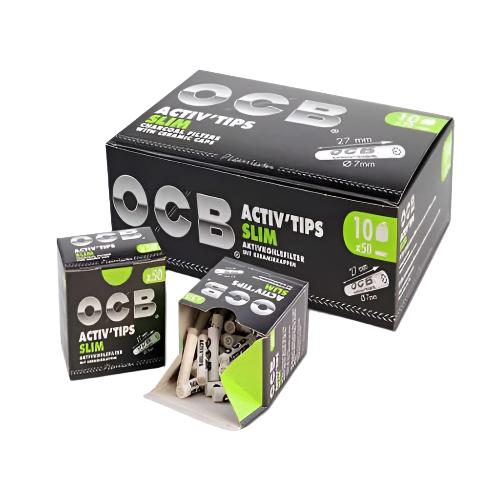 OCB Activ Slim Activated Charcoal Filter Tips | OCB | Skyline Smoke Company | South Africa