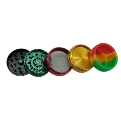 Rasta 5 Piece Grinder With Dab Storage | Skyline Smoke Shop | Skyline Smoke Company | South Africa