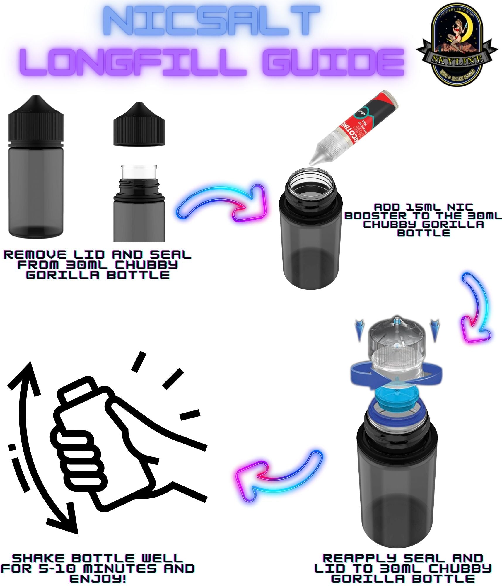 Swirl Strawberry Longfill Nic Salt Combo | Swirl E-Liquids | Skyline Smoke Company | South Africa