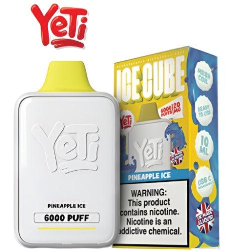 Yeti Ice Cube Pineapple Ice 20mg Disposable Vape | Yeti E-Liquids | Skyline Smoke Company | South Africa