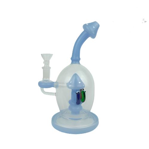 Blue Mushroom 22cm Glass Bong