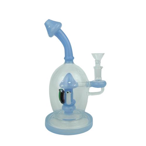 Blue Mushroom Bong side view