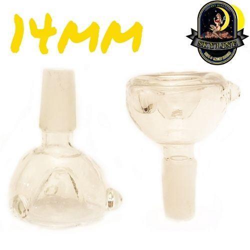 Clear bulb-style replacement herb bowl side view