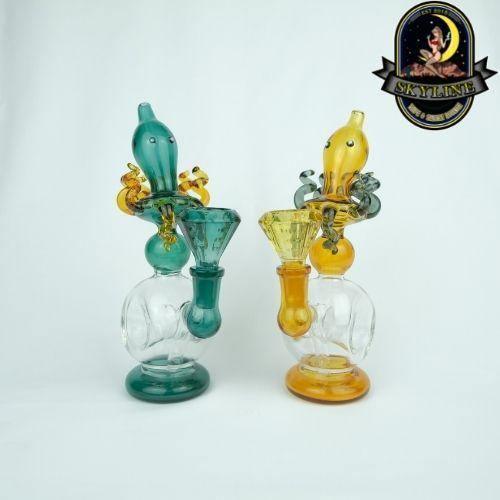 Blue Octopus Glass Bong