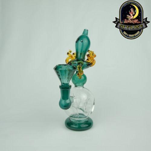 Yellow Octopus Glass Bong