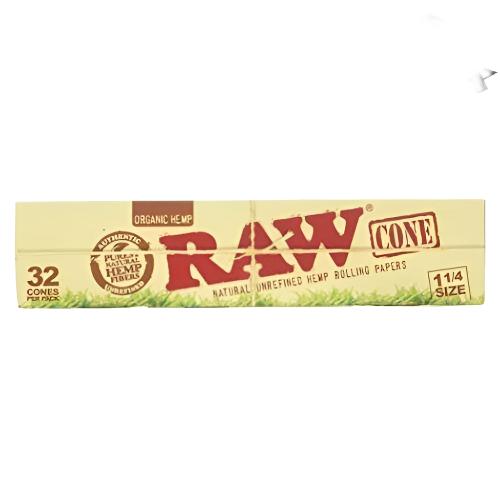 RAW Organic 1¼ Cones Box Of 32 | RAW | Skyline Smoke Company | South Africa