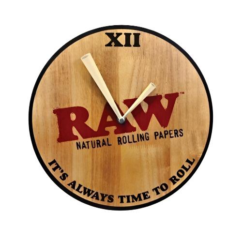 RAW Wooden Wall Clock | RAW | Skyline Smoke Company | South Africa