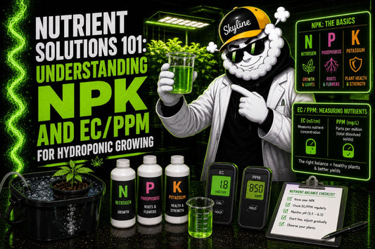 Nutrient Solutions 101: Understanding NPK and EC/PPM for Hydroponic Growing
