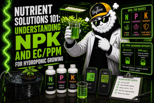 Nutrient Solutions 101: Understanding NPK and EC/PPM for Hydroponic Growing