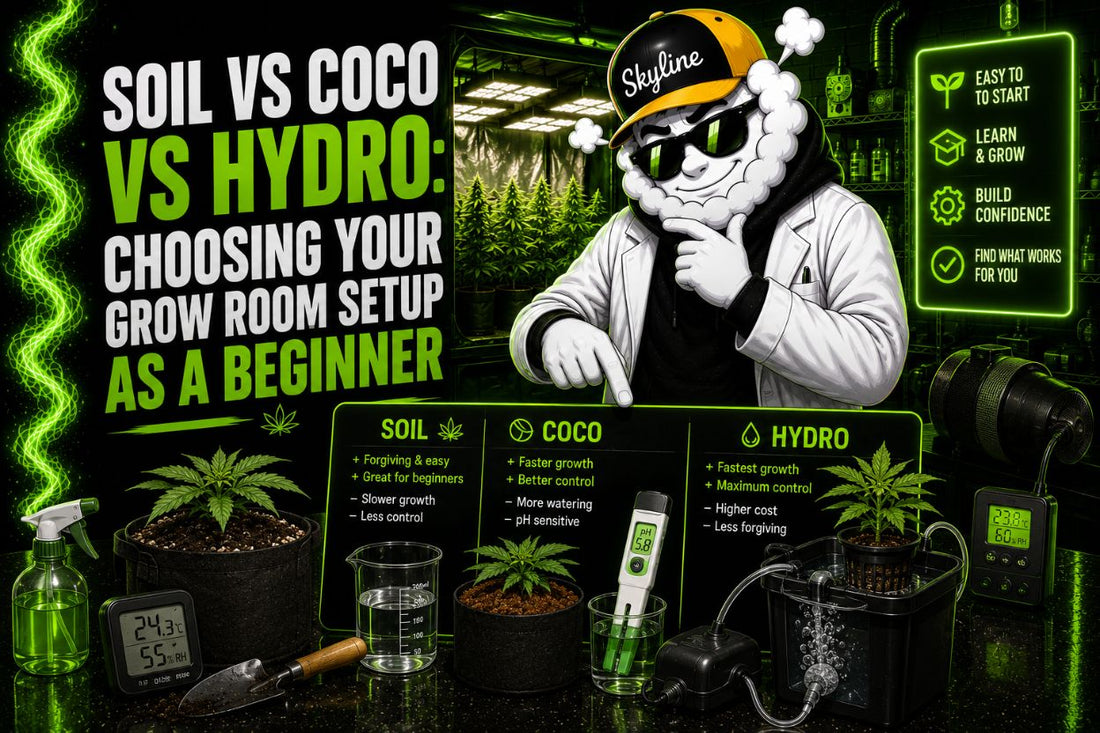 Soil vs Coco vs Hydro: Choosing Your Grow Room Setup as a Beginner