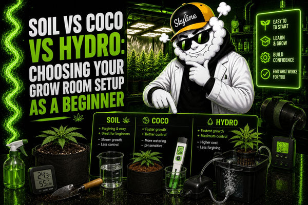Soil vs Coco vs Hydro: Choosing Your Grow Room Setup as a Beginner