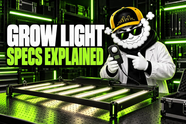 Smokey presenting Grow-Light Specifications Explained: Actual Watts, PPFD, PPE and Coverage Maps