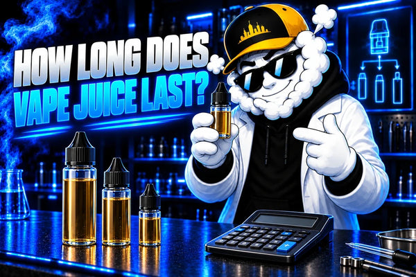 Smokey presenting How Long Does Vape Juice Last? A Consumption Calculator for 30ml, 60ml and 120ml