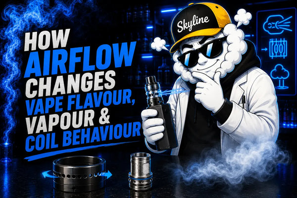 Smokey presents a blue guide to vape airflow, flavour, vapour and coil behaviour