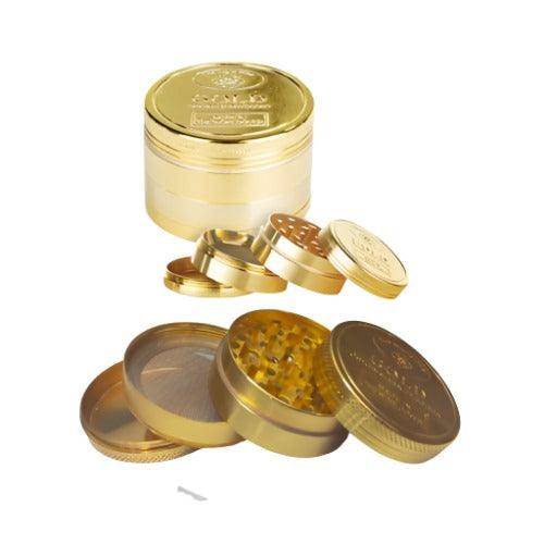  4 Piece "GOLD" Grinder | Skyline Smoke Shop | South Africa