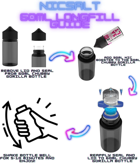 Slushee Blue Raspberry 60ml Longfill Nic Salt Combo