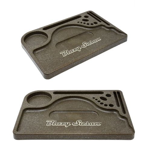 Blazy Susan Black Hemp Plastic Rolling Tray