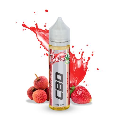Brutal Litchi Strawberry 25mg CBD E-Liquid | Skyline Vape Shop