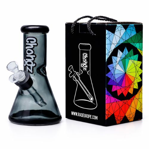 Chongz Real Royal Bongs | Smooth Ice Glass Beaker Bongs | Black