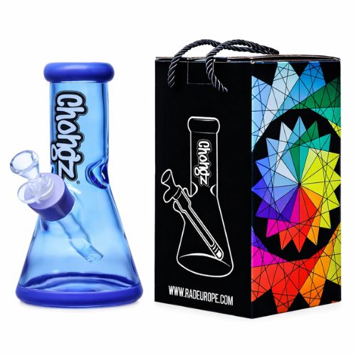 Chongz Real Royal Bongs | Smooth Ice Glass Beaker Bongs | Blue
