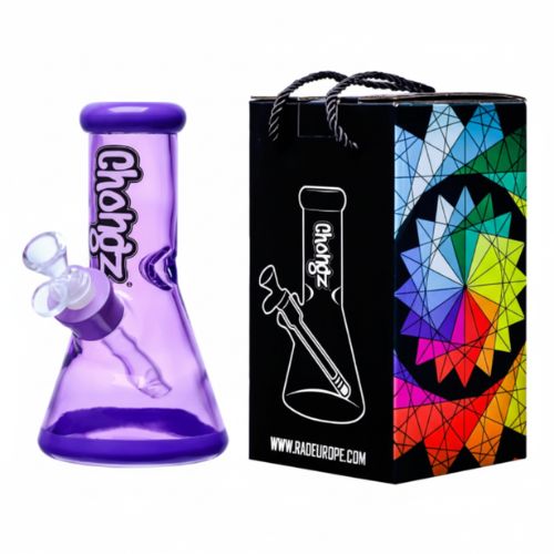Chongz Real Royal Bongs | Smooth Ice Glass Beaker Bongs | Purple