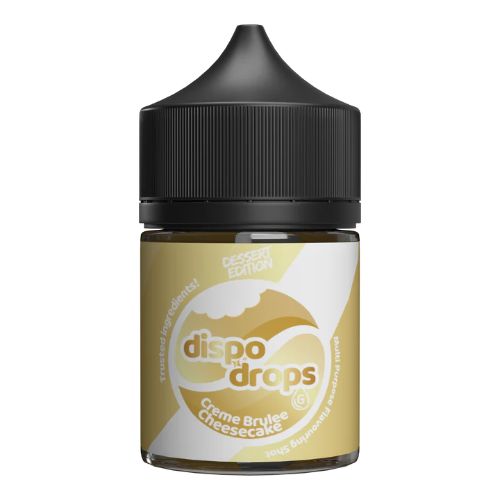 Dispo Drops Creme Brulee Cheese Cake 60ml Longfill Nic Salt Combo - G DROPS