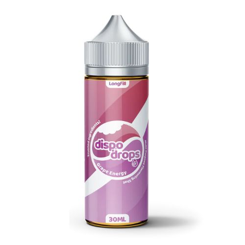 Dispo Drops Grape Energy Longfill Aroma bottle 120ml DIY E-liquid 