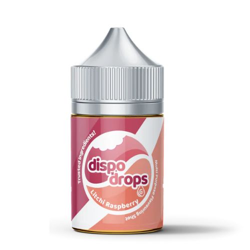 Dispo Drops Litchi Raspberry 60ml Longfill Nic Salt Combo - G DROPS