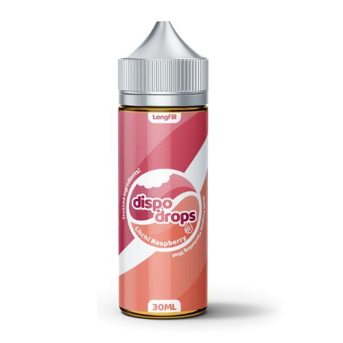 Dispo Drops Litchi Raspberry Longfill Aroma bottle 120ml DIY E-liquid 