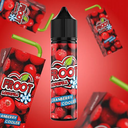 Cranberry Cooler nic salt longfill - Froot brand cranberry juice ice e-liquid South Africa