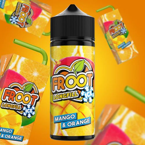 Mango Orange Longfill vape juice - Froot brand tropical ice e-liquid South Africa