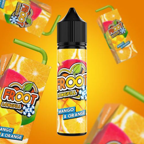 Mango Orange nic salt longfill - Froot brand tropical fruit juice ice e-liquid South Africa