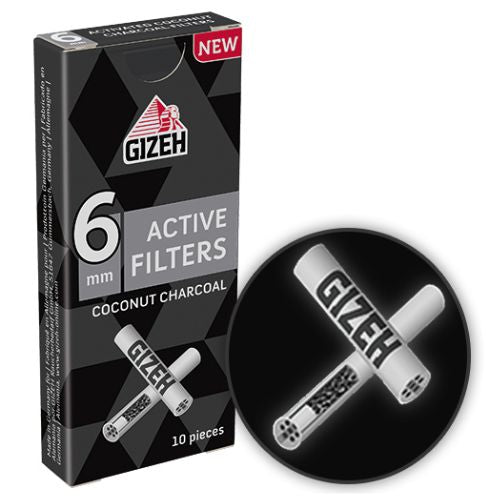 GIZEH BLACK Active Filters 6mm | Skyline Smoke Shop