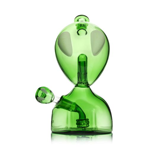 Alien XL Bong | Hemper Glow-in-Dark Glass Bong | Smooth Hits | Front
