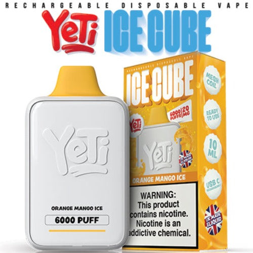 Yeti Ice Cube Orange Mango Ice Disposable Vape | Skyline Vape Shop | South Africa