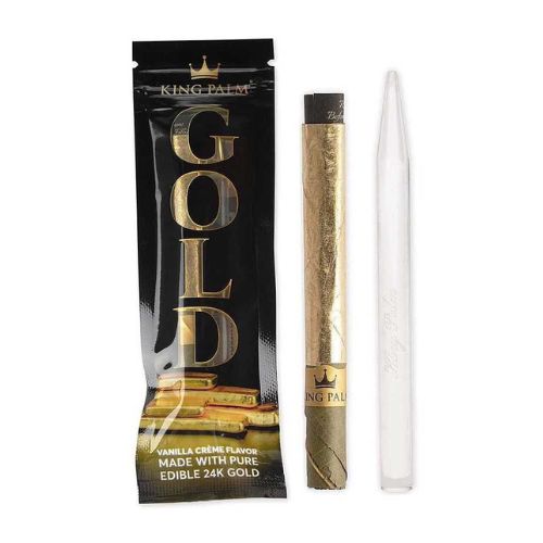 King Palm Gold Leaf Vanilla Creme | 24K Pre‑Rolled Palm Leaf Cones